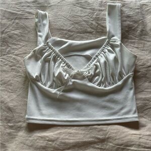 White cottage core crop top - BUNDLE AND MAKE AN OFFER